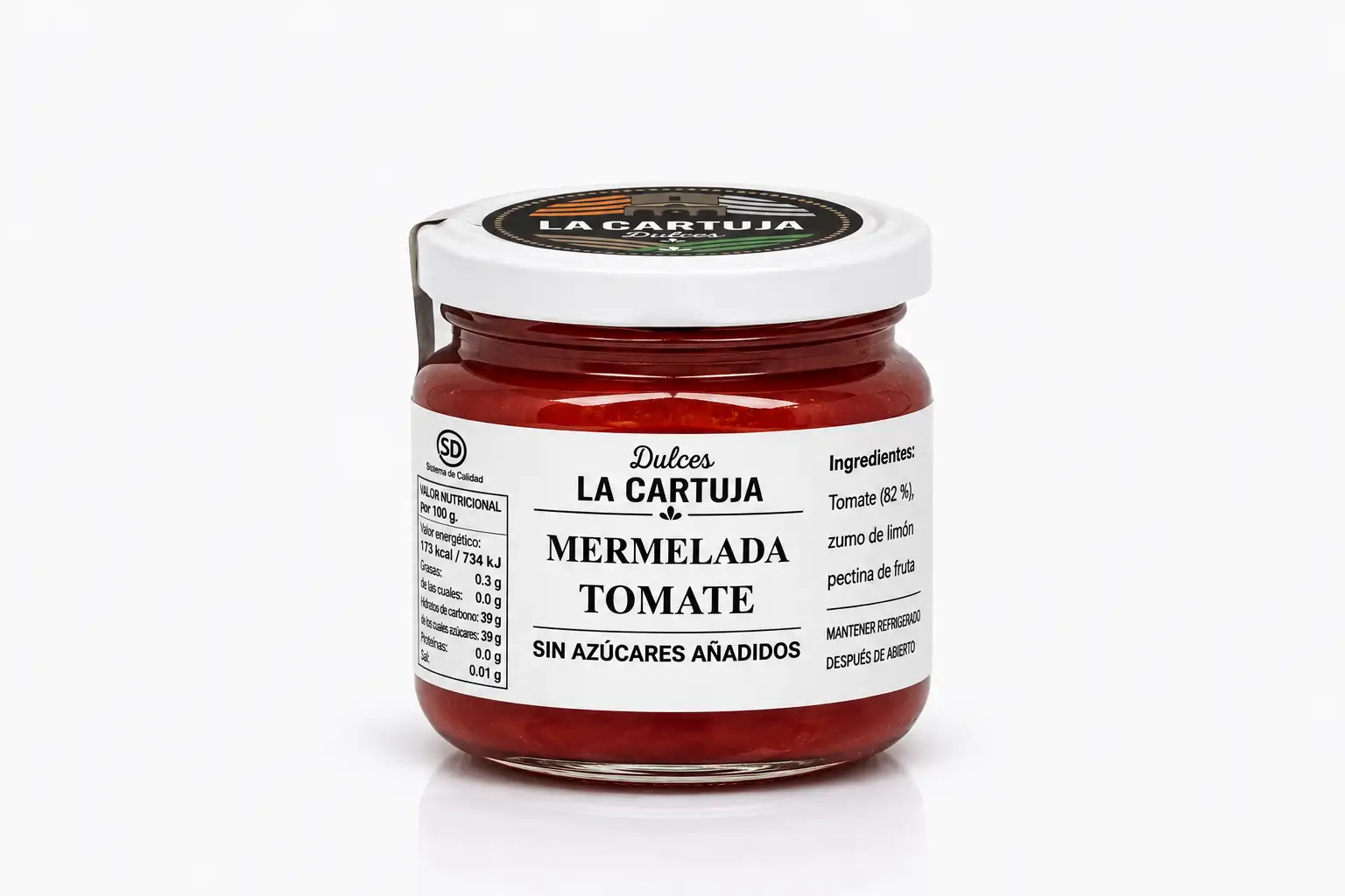 Mermelada de Tomate 200 grs sin azúcares añadidos - Dulces La Cartuja