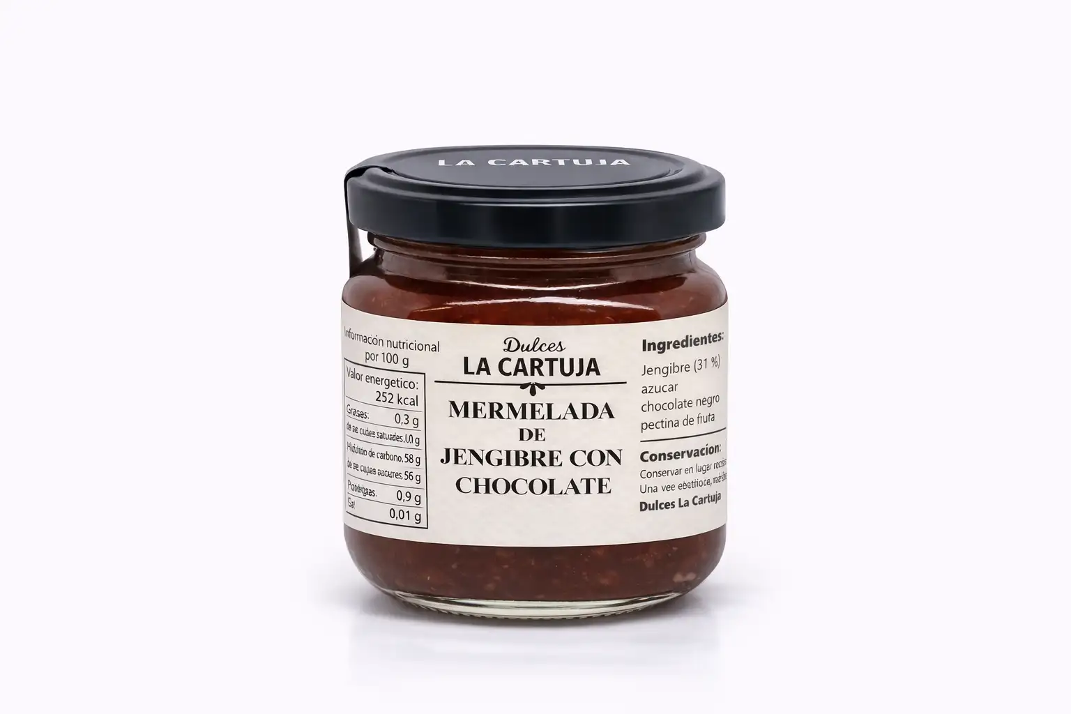 mermelada de jengibre con chocolate